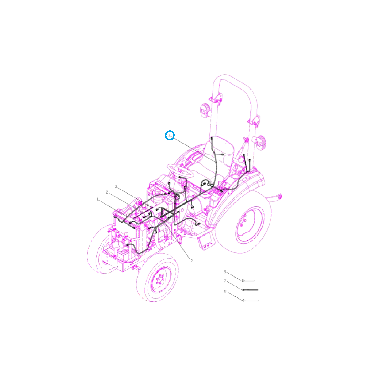 Hauptkabelbaum / TRG730 / Ls Traktorkabelbaum 40296776