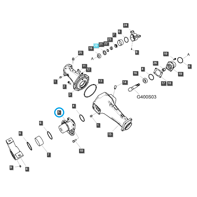 Front Axle Bracket TRG400 Ls Tractor 40008997