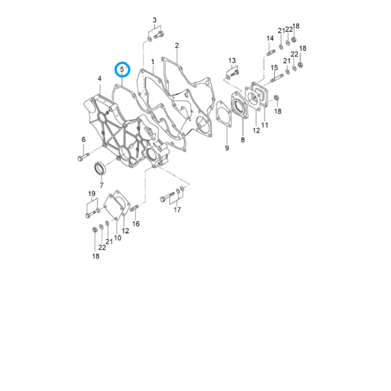 autres joints - Joint de couvercle de distribution / n° 40109217 / Tracteur LS