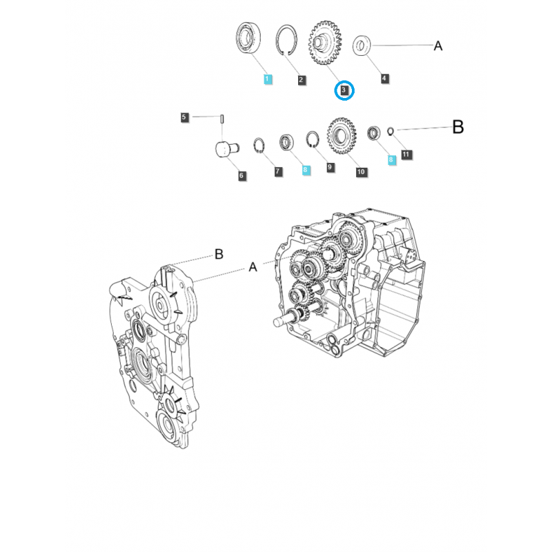 zębatki - Pump Sprocket 27T / TRG285 / Ls Tractor 40196982