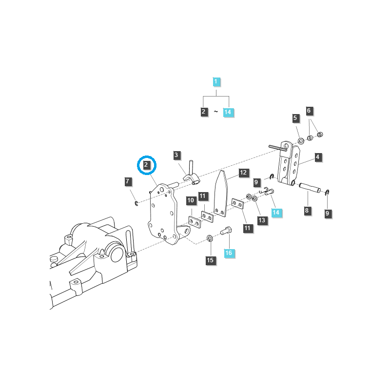spannschlösser - Spannschloss-Kupplungshalterung / TRG896 / LS-Traktor 40278641