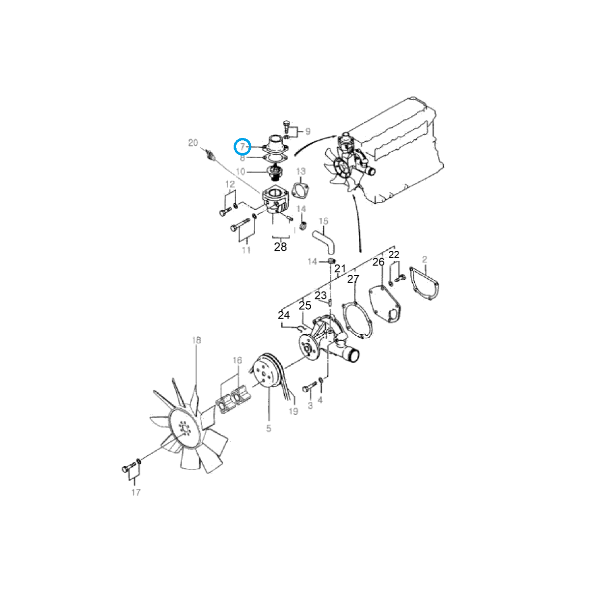 Thermostat cover / LS U43 / LS U50 / LS U60 / EGQ135 / 40009953