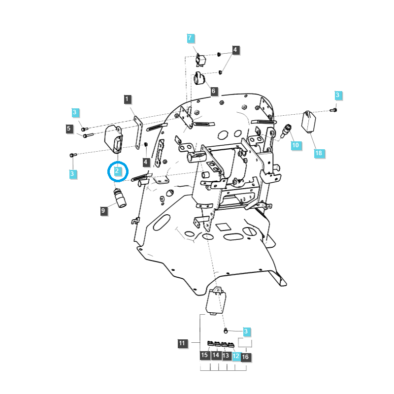 pozostale uklad elektryczny  - Kontroler elektroniczny / TRG750 / LS Tractor / 40440134 (40277142, 40362887, 40411226)