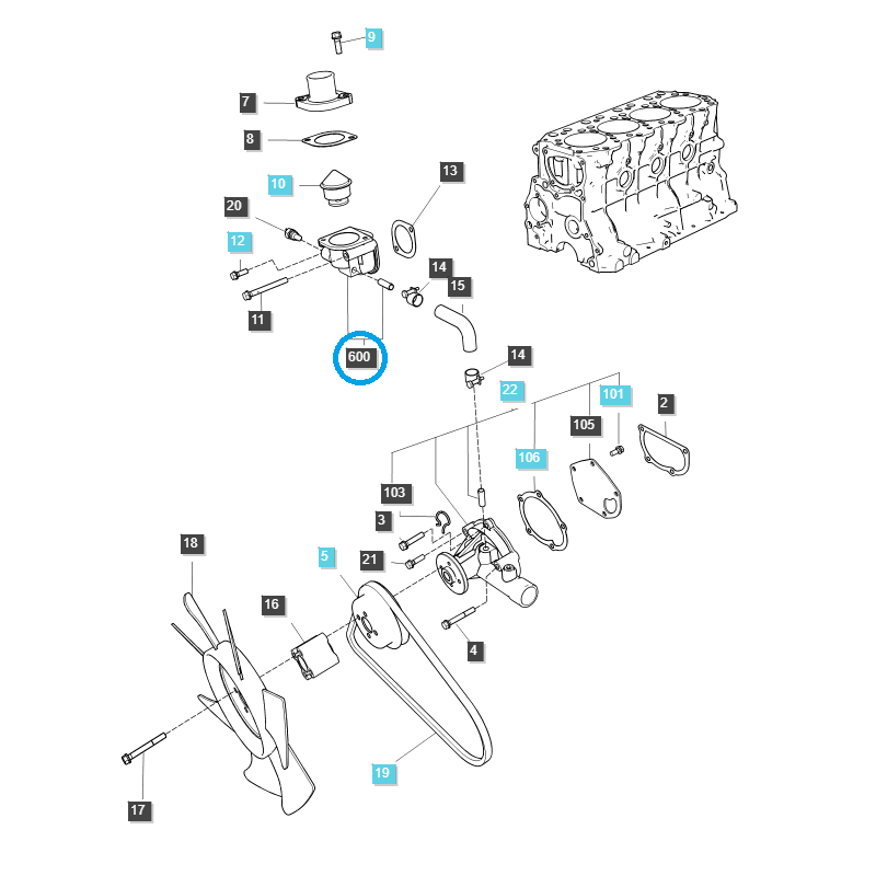 ostávajúce - Teleso termostatu / LS U43 / LS U50 / LS U60 / EGQ135 / 40006983