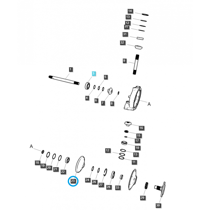 zębatki - Front axle final drive sprocket / 45T / TRG400 / Ls Tractor 40332935