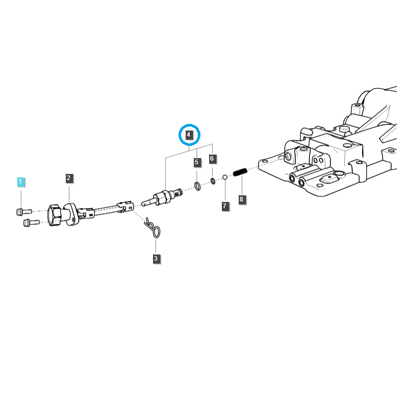 pozostale uklad zawieszenia tuz - Zawór regulacji opadania zawiesi / G826 / LS Tractor 40008115