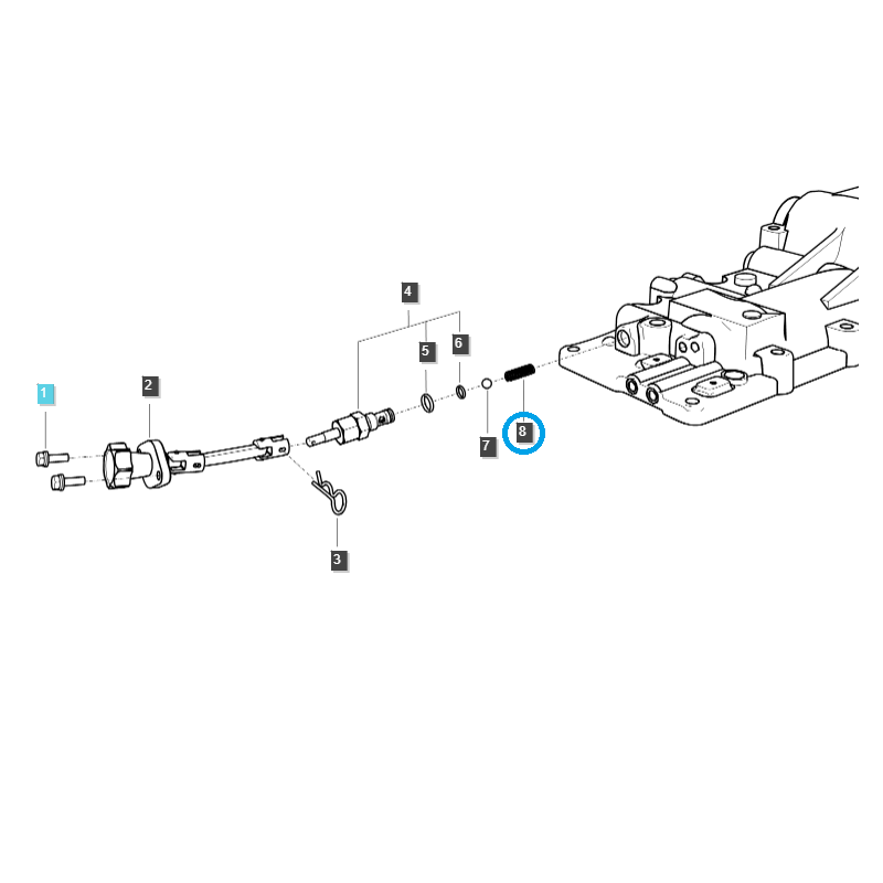 autres système hydraulique - Ressort de soupape de réglage de suspension / TRG826 / Tracteur LS / N° 40012356