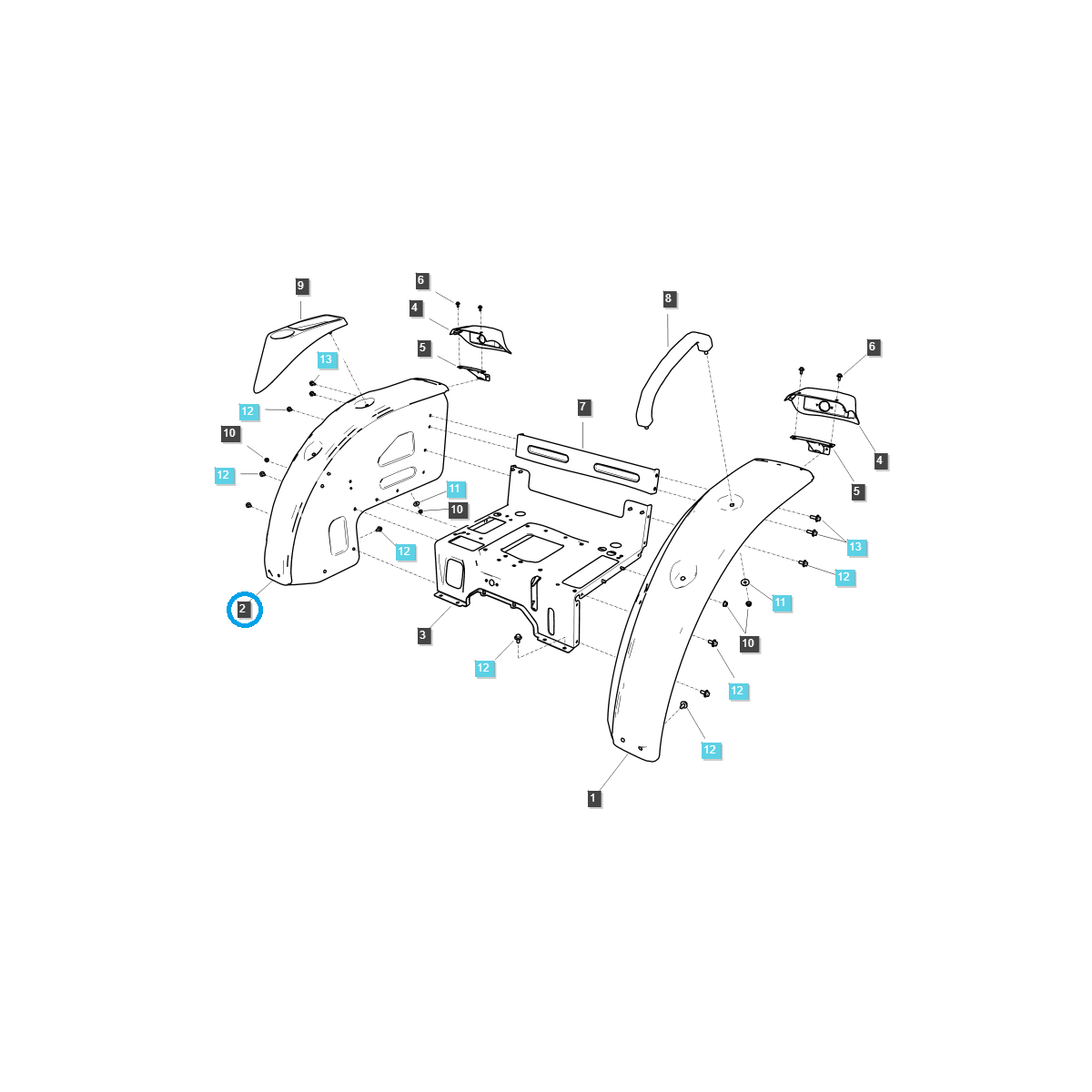 Guardabarros para tractores LS Tractor 40027844