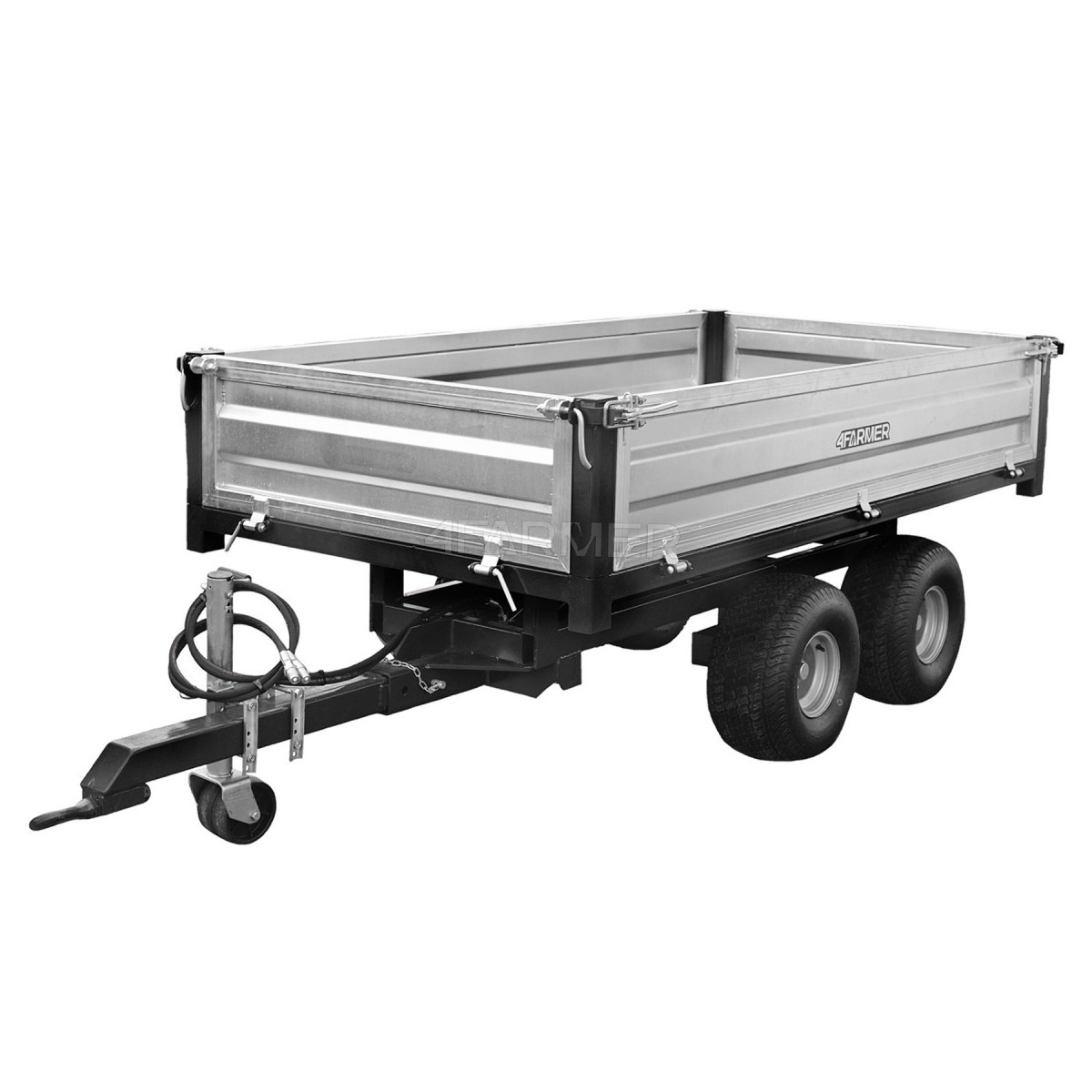 Two-axle agricultural trailer 2.5T with a 4FARMER tipper