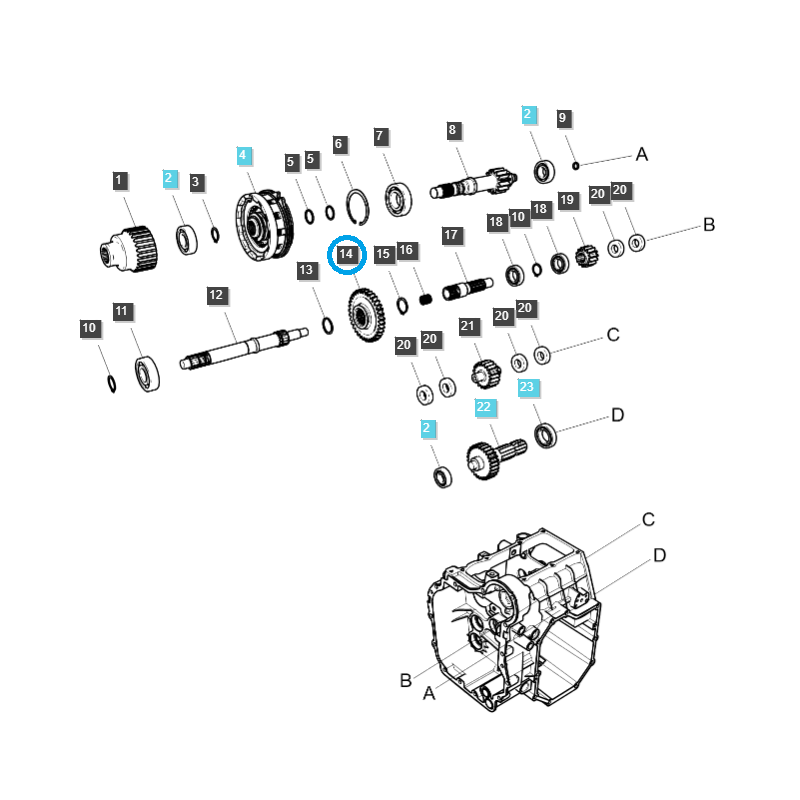 zebatki  - Zębatka 35T / PTO/WOM-TRG287 / LS Tractor 40196988