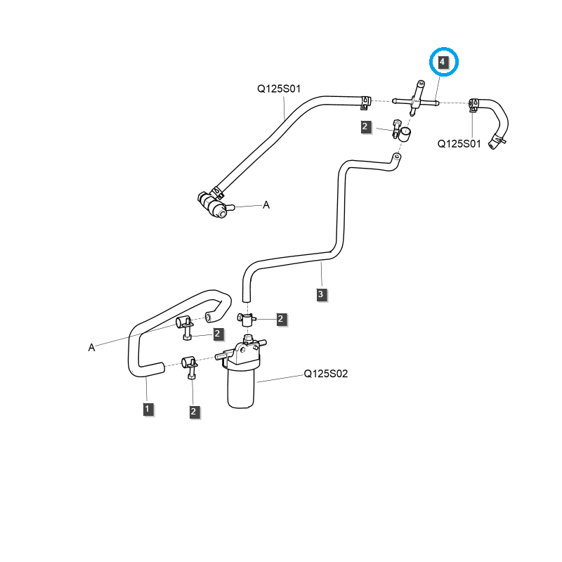 conduites de carburant - Conduite de carburant Quad / TRG100 / Tracteur LS / N° 40217450