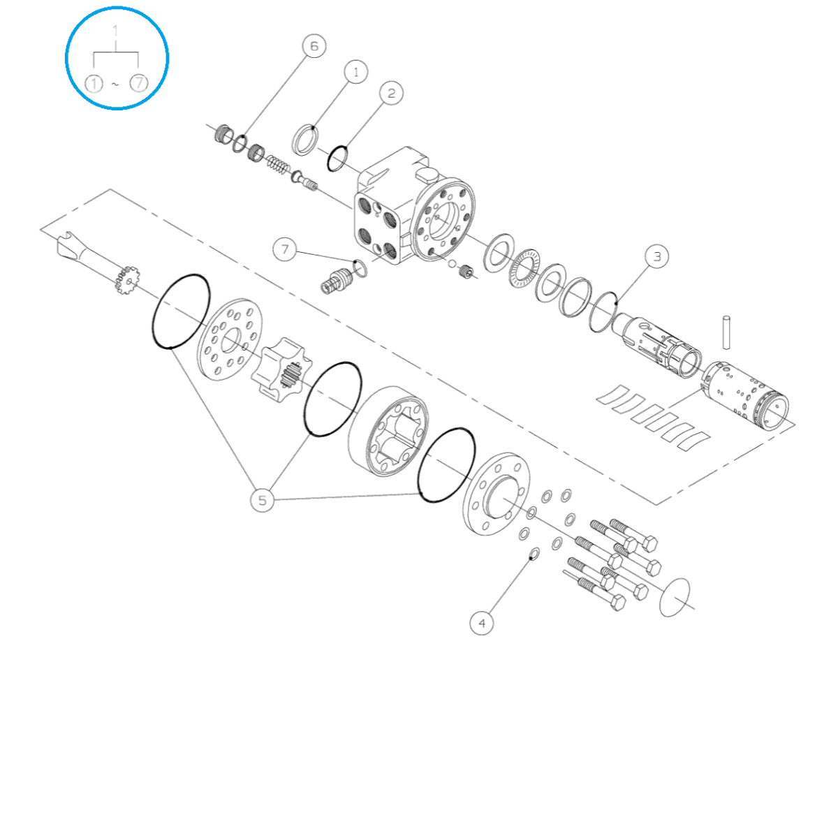 Dichtungssatz (SJ/406400) / TRG630 / Ls Traktor 40289688