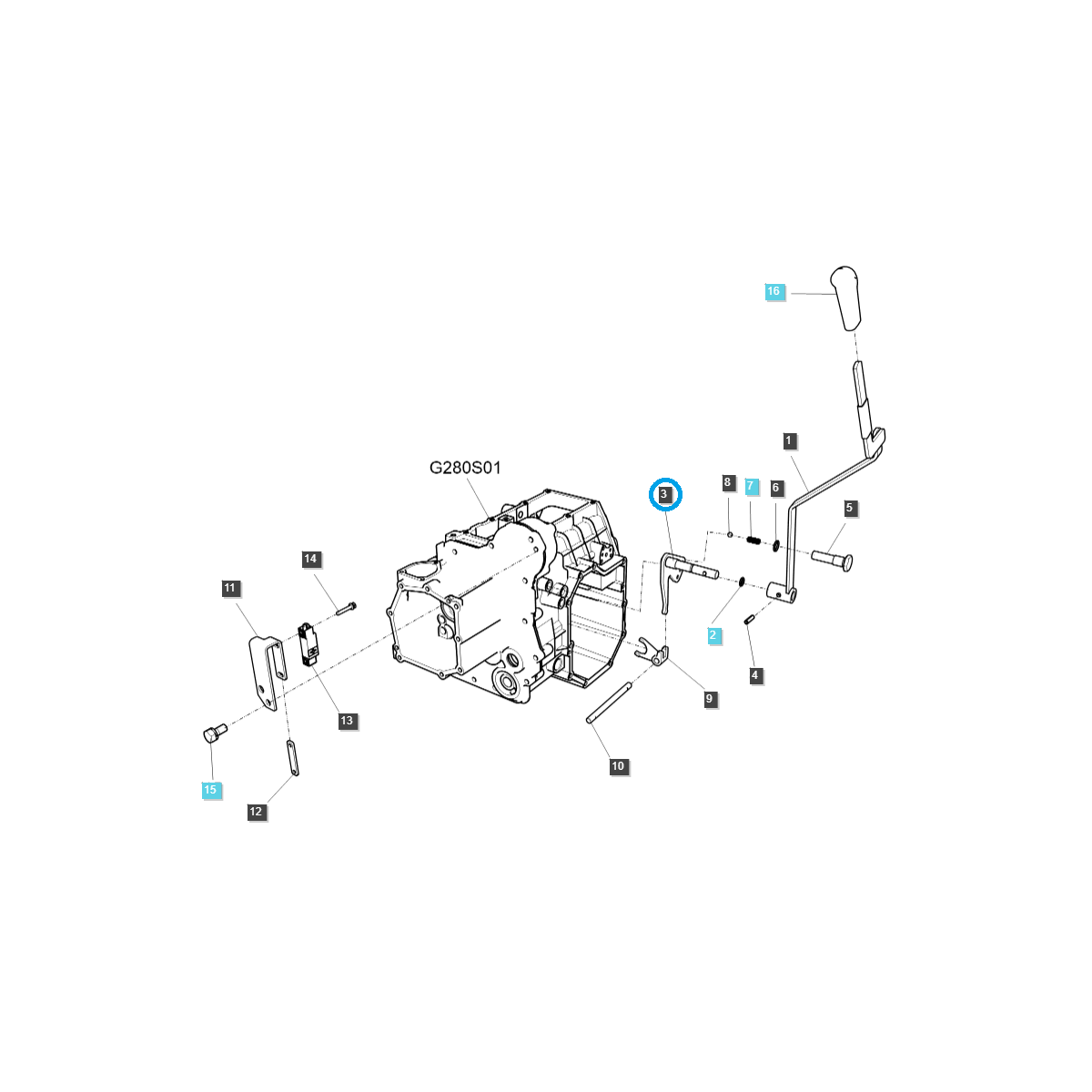 Range-Hebelkabel / TRG291 / Ls-Traktor 40296880