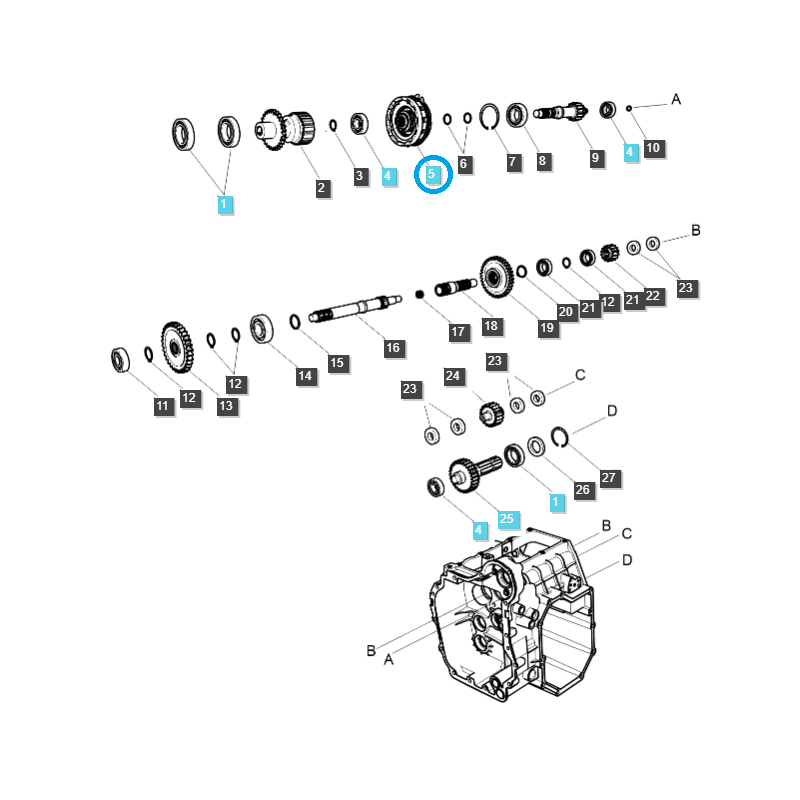 le reste - Embrayage de prise de force / TRG287 / Tracteur LS / N° 40437161