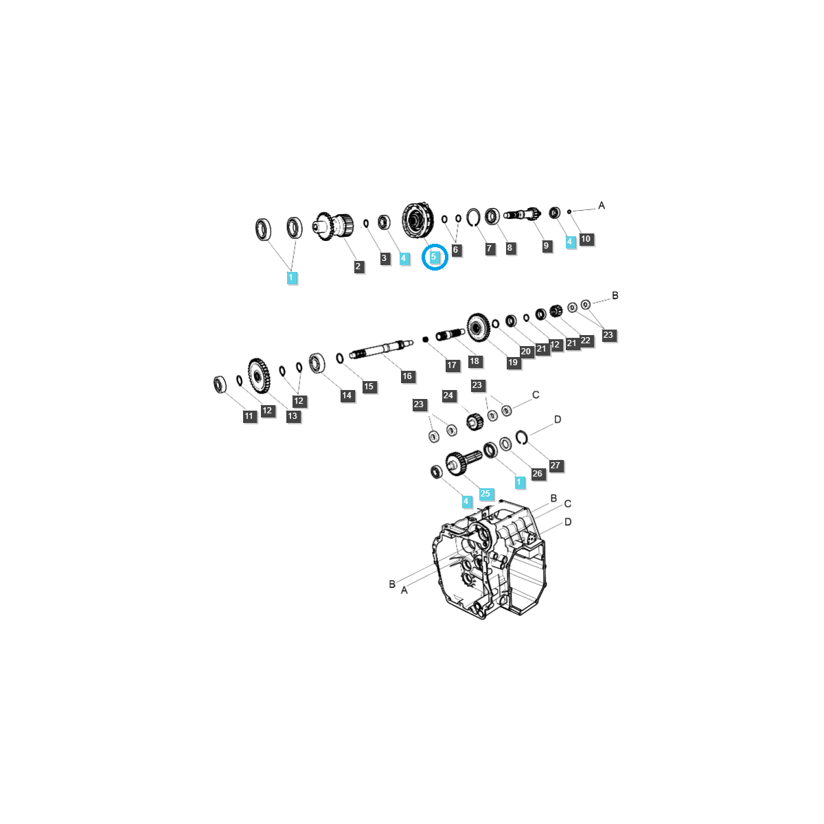 Sprzęgło wałka WOM/PTO / TRG287 / LS Tractor / nr 40437161