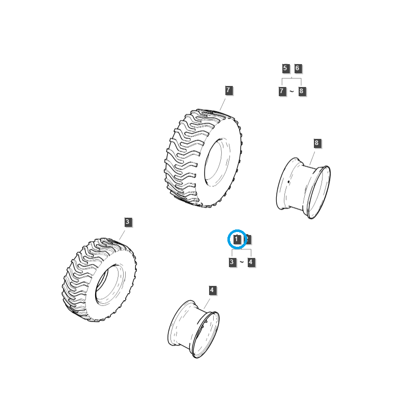 koła komplet felgaopona - Linkes Rad 23x8,5-12 / G490 / Ls Traktor 40450580