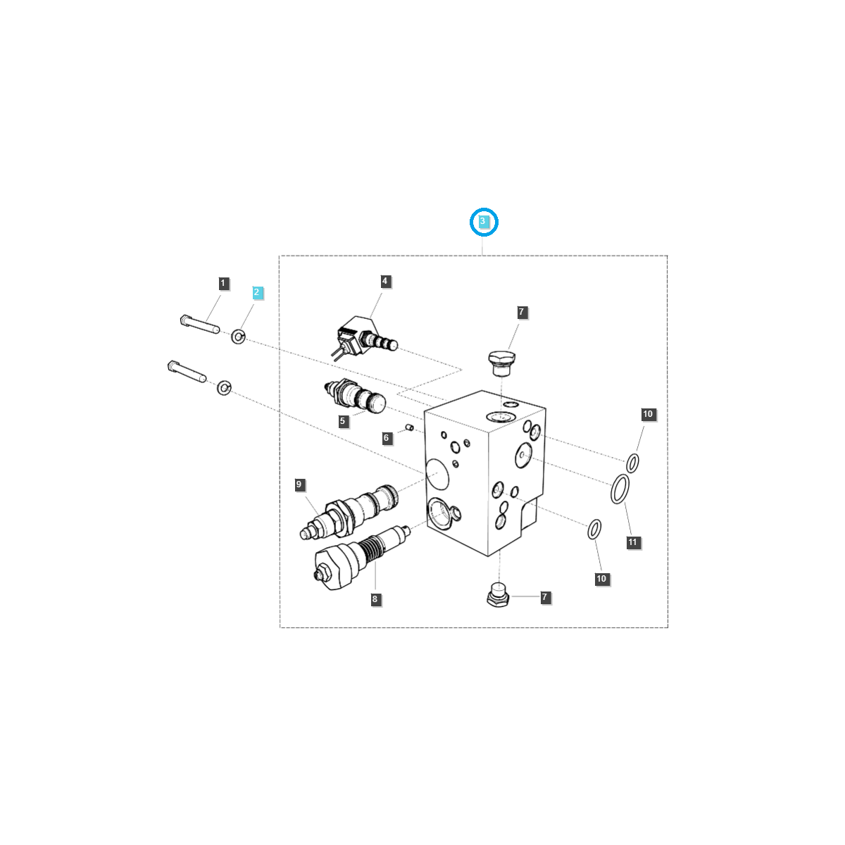 Prise de force hydraulique (avec PC) / G822 / Tracteur LS / n° 20101039