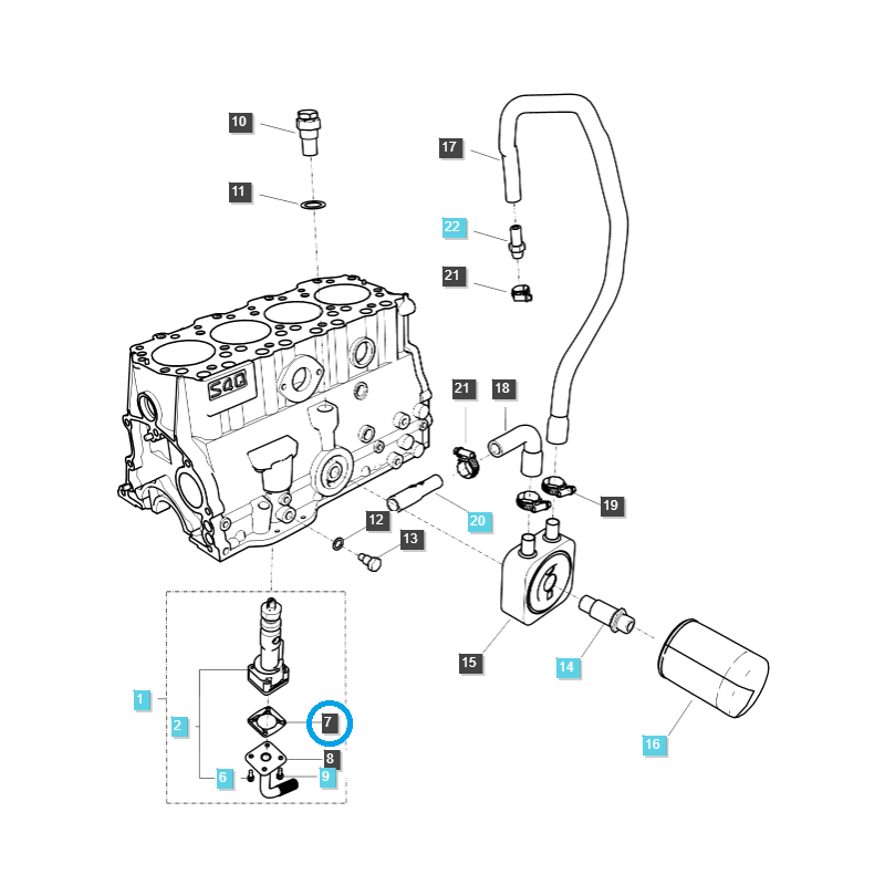 other seals - Pump Filter Seal / EGQ140 / LS Tractor / No. 40006905