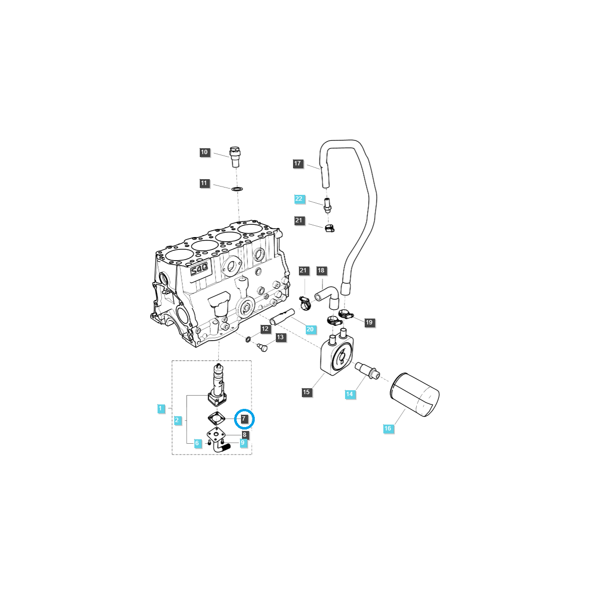 ostatní těsnění - Těsnění filtru čerpadla / EGQ140 / Traktor LS / Č. 40006905
