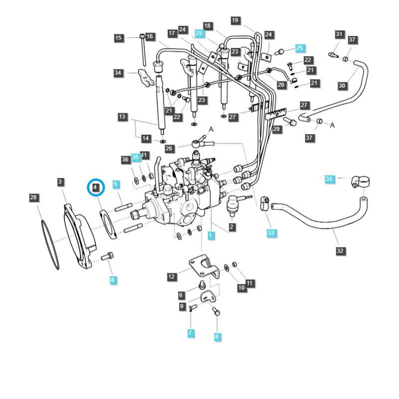 der rest - Einspritzpumpendichtung / EGQ125 / LS Traktor / Nr. 40006910