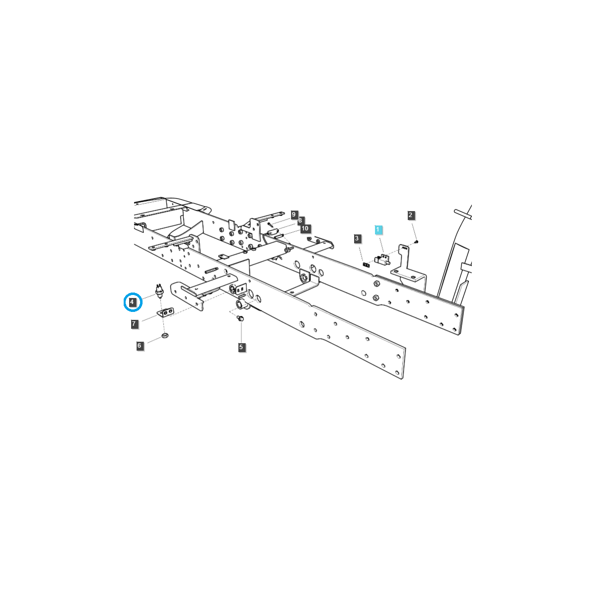 Sensor de posición del pedal del embrague / TRG750 / LS Tractor / no 40007114