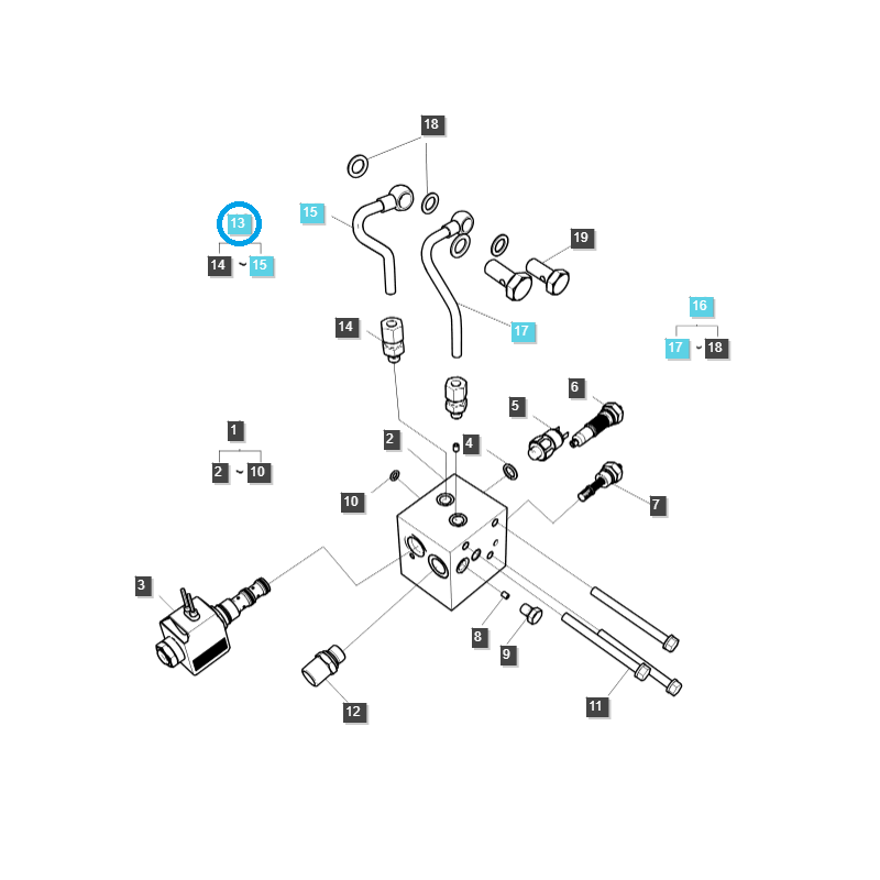 cables - Hydraulic hose / TRG823 / LS Tractor / no. 40192403