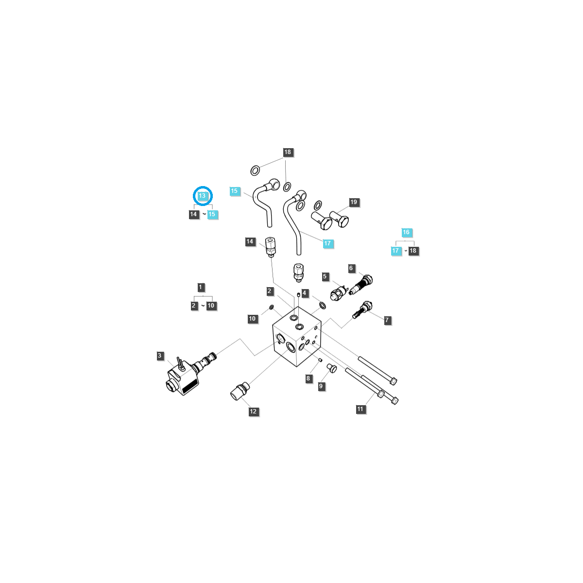 Tuyau hydraulique / TRG823 / Tracteur LS / n° 40192403