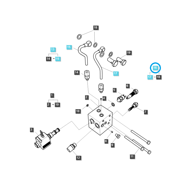 cables - Hydraulic hose / TRG823 / LS Tractor / no. 40192406