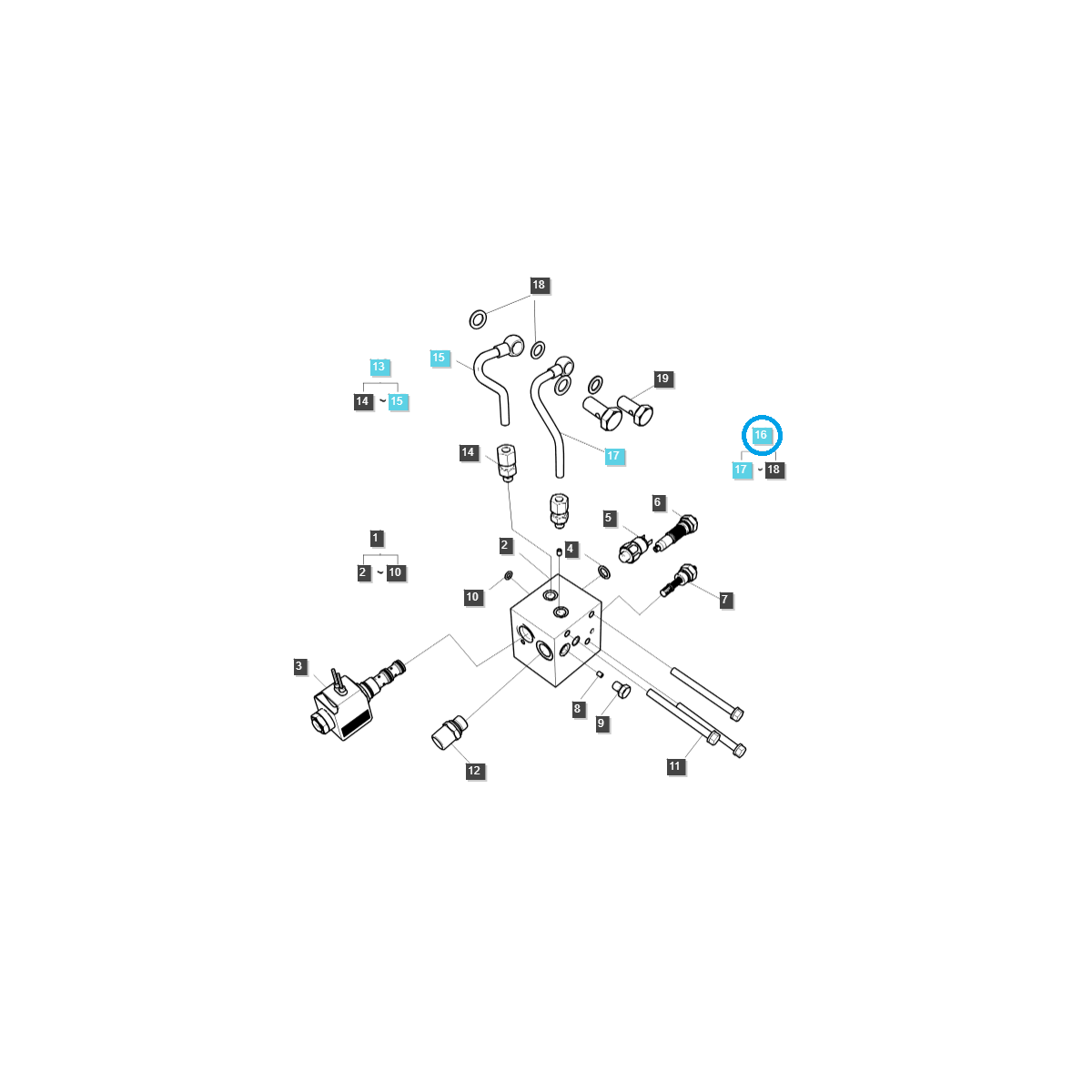 Manguera hidráulica / TRG823 / Tractor LS / n.º 40192406