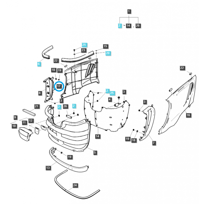 pièces de carrosserie - Factice / capot moteur droit / TRG830 / LS Tractor / no.