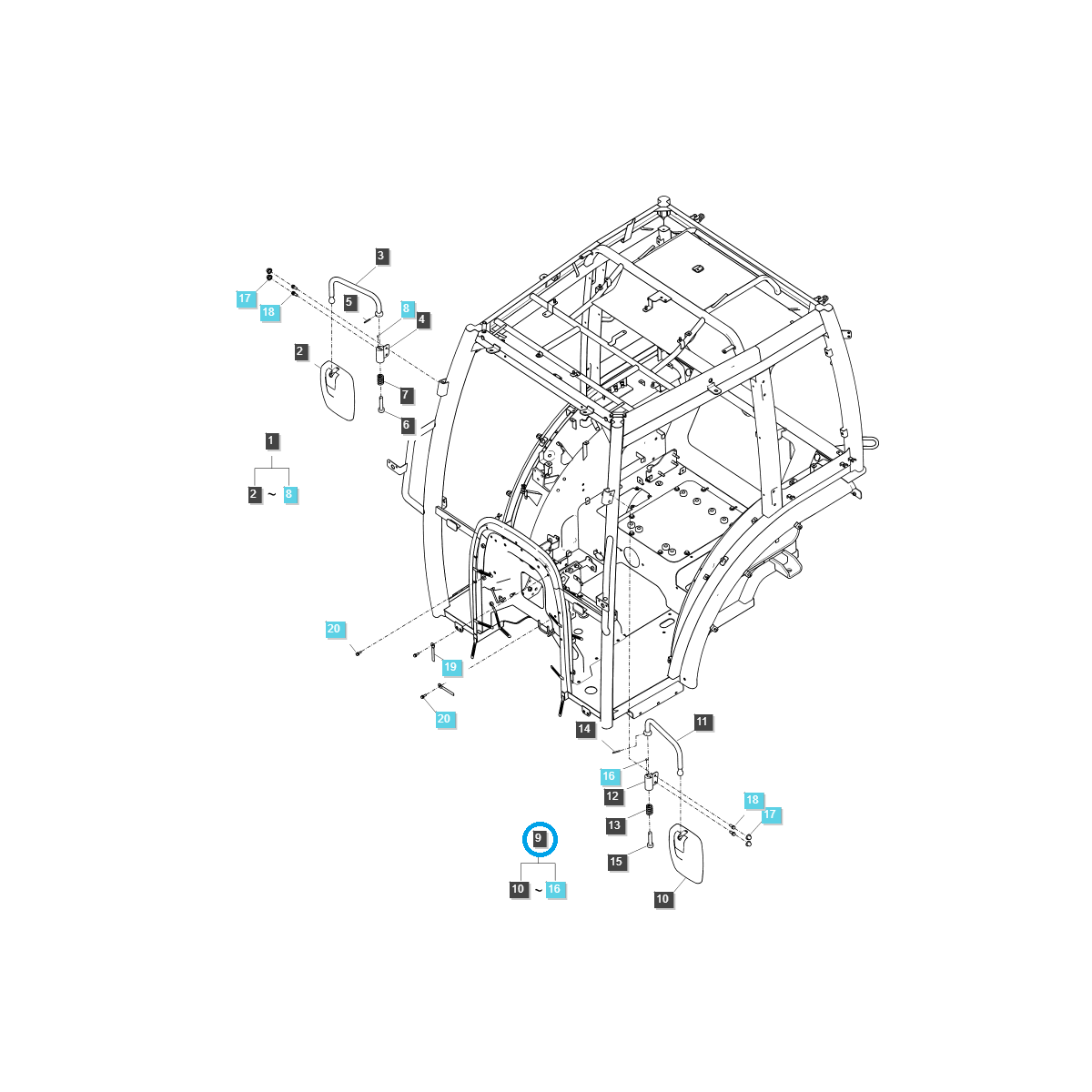 Lusterko / vida / TRG869 / Tractor LS / n.º 40255043