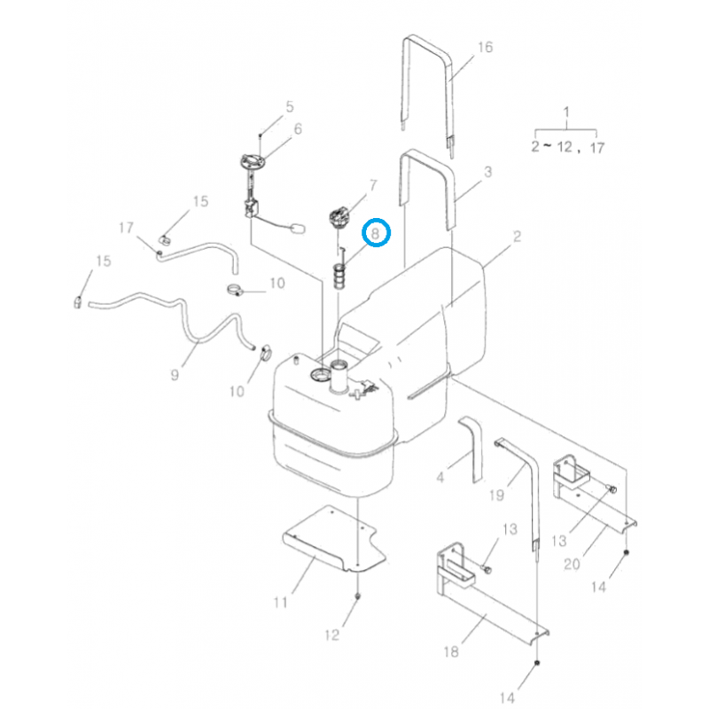 filtros de combustible - Filtro del depósito de combustible/TRG040/LS Tractor 40282424