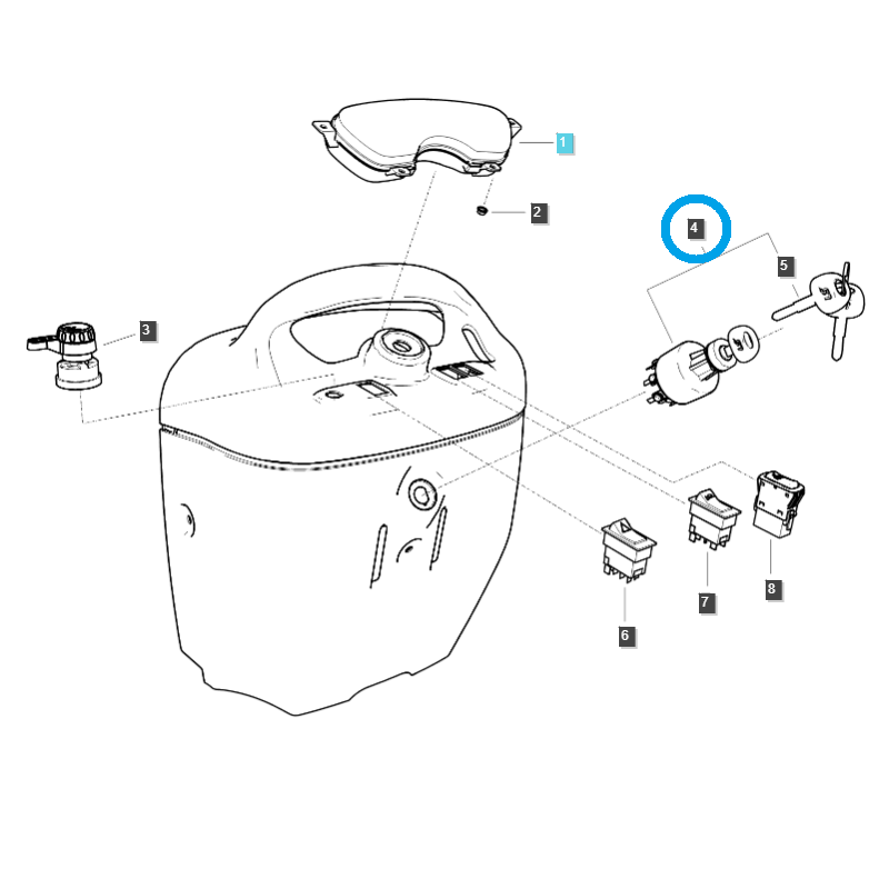zündungen und schlüssel - Zündschalter / TRG750 / LS Traktor / Nr. 40292582