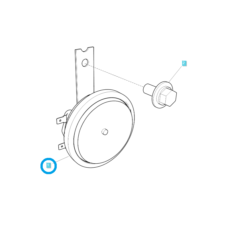 pozostale uklad elektryczny  - Klakson / 12V / 3.5A / 110dB / LS XJ 25 / TRG750 / 40318672 / 40007045
