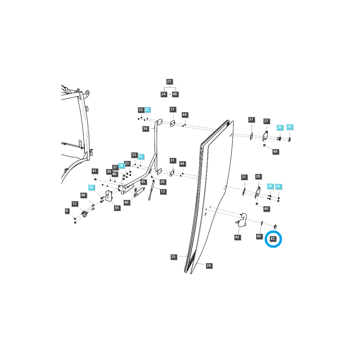 Fensterkappe / TRG863 / LS Traktor / Nr. 40415027