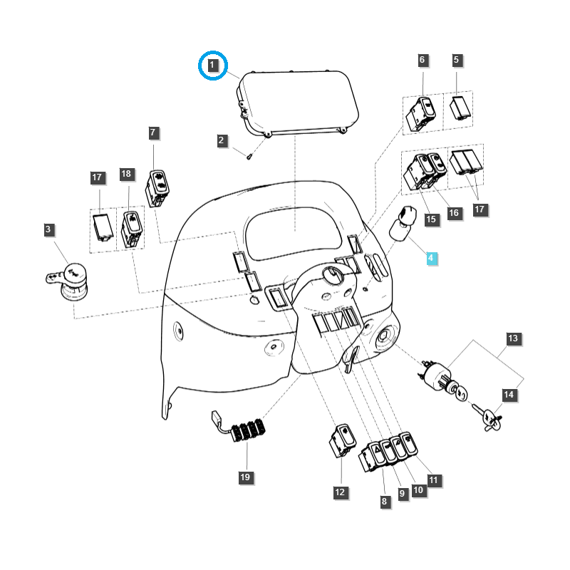el restante - Salpicadero/Panel de instrumentos/LS MT3.35/LS MT3.40/LS MT3.50/LS MT3.60/TRG750/LS Tractor/no 40426264