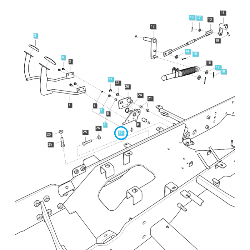 nuls - Goupille élastique / LS XJ25 / Tracteur LS / n° 40460615