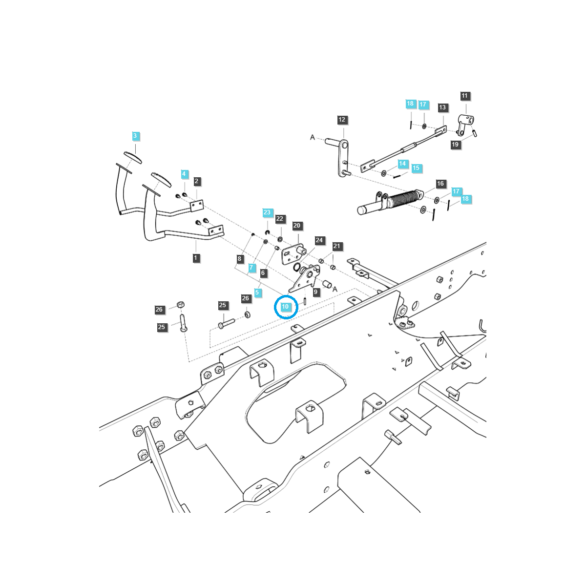 Pasador de resorte / LS XJ25 / Tractor LS / n.º 40460615