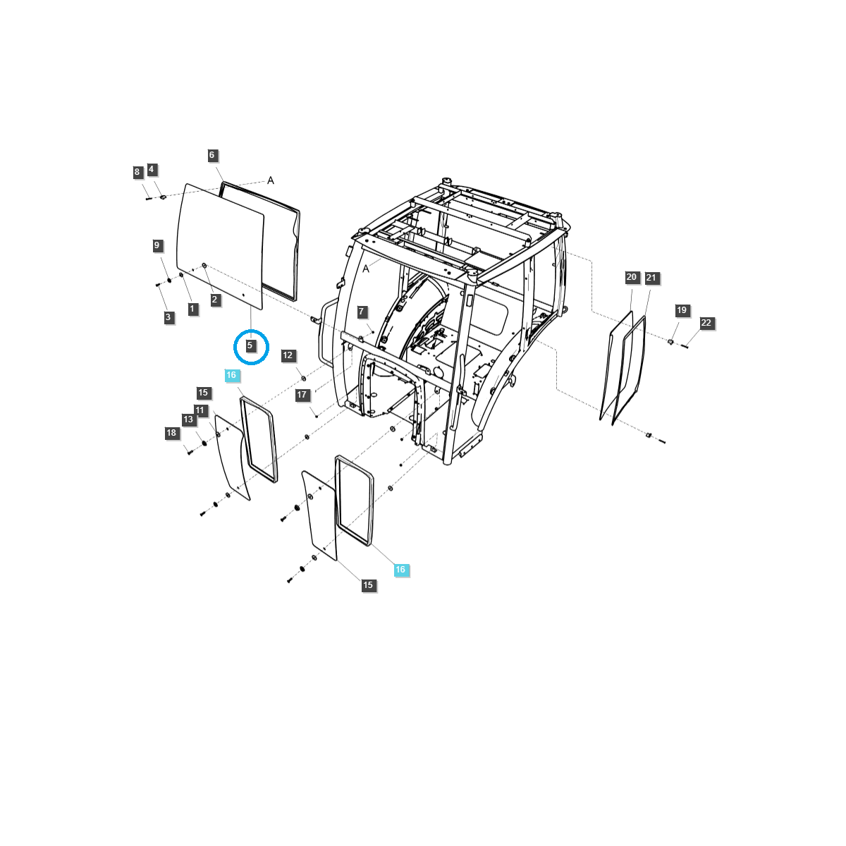Windshield / TRG863 / LS Tractor / No. 40032823