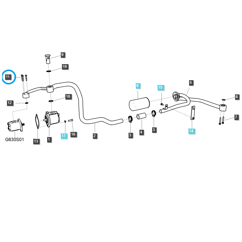 skrutky - Skrutka / M6 x 1 x 40 / S153064033 / LS Traktor / 40028915