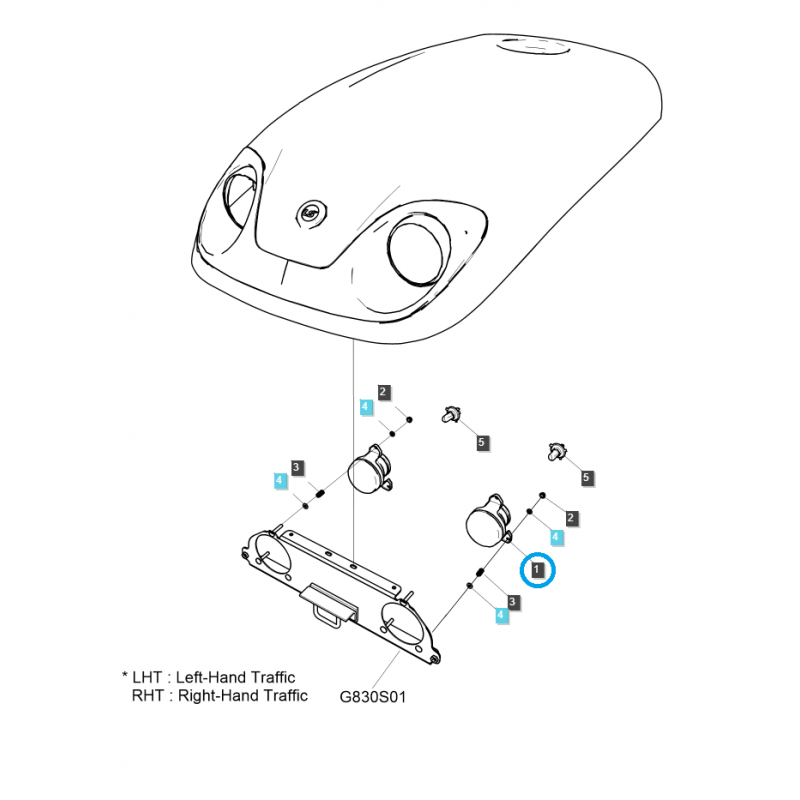 lamps - Headlight / Left / TRG760 / LS Tractor / No. 40234211