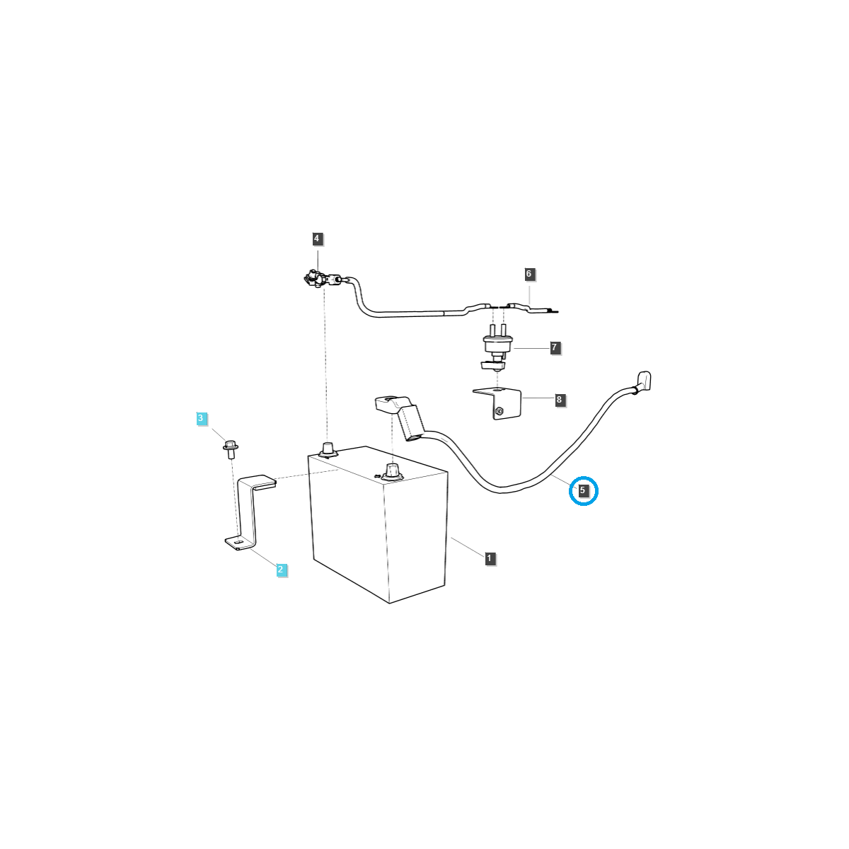 Batterie-Elektrokabel (+) / TRG740 / LS-Traktor / Nr. 40258165