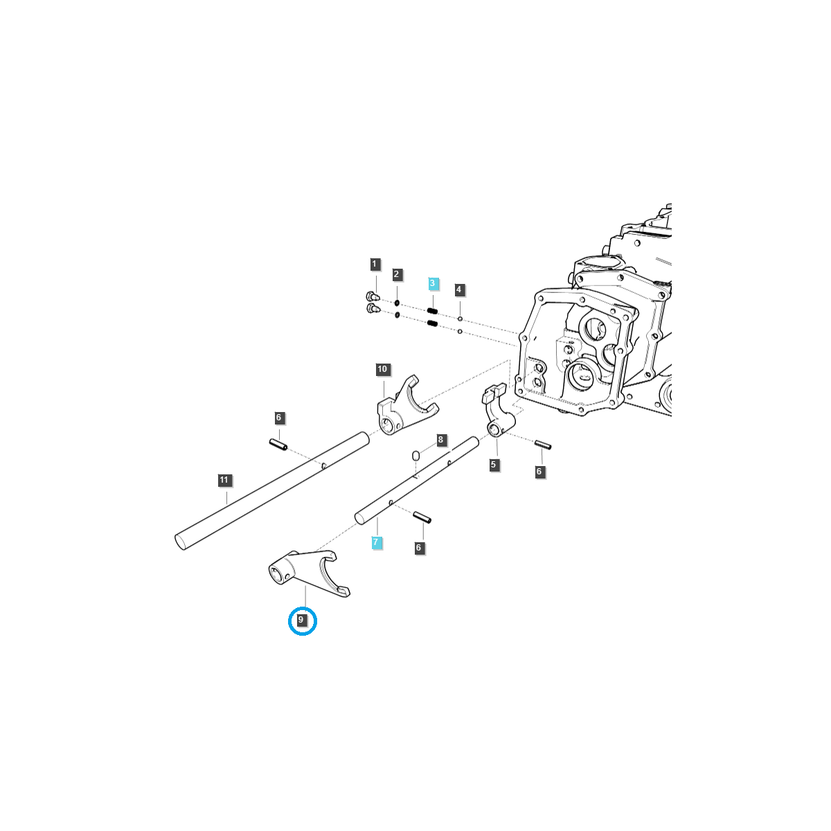 Fork, Slider, Gear Selector 3 / TRG290 / Ls Tractor 40292842