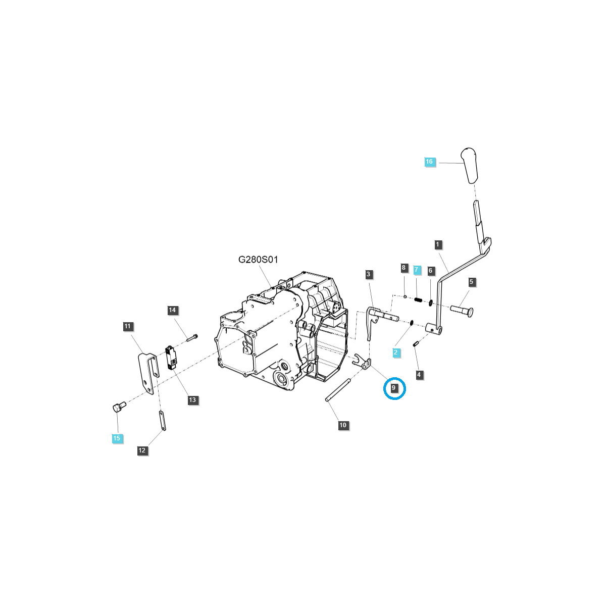 Fork, Slider, Range Selector / TRG291 / Ls Tractor 40296879