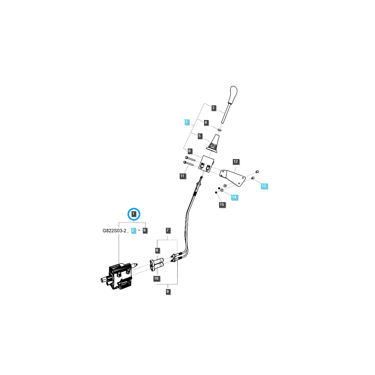 distributeurs hydrauliques - Distributeur hydraulique complet / LS MT3.35 / LS MT3.40 / LS MT3.50 / LS MT3.60 / TRG822 / no. 40324558