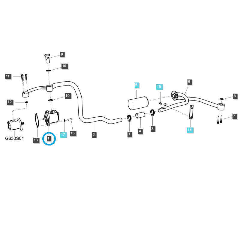 pompy hydrauliczne  - Pompa hydrauliczna / A1823433 / TRG823 / LS Tractor / nr 40382101
