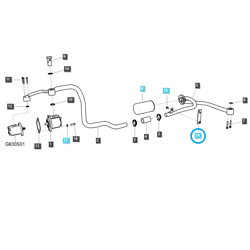 andere hydrauliksystem - Halterung für Hydraulikrohrhalter / TRG823 / LS Traktor / Nr. 40410404