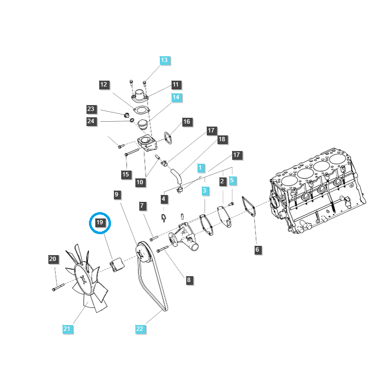 ostávajúce - Dištančná podložka ventilátora chladiča / EGQ135 / LS Tractor 40009955