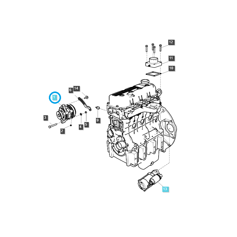 parts for ls - Alternator 12V 50A / EGQ175 / Ls Tractor 40332675