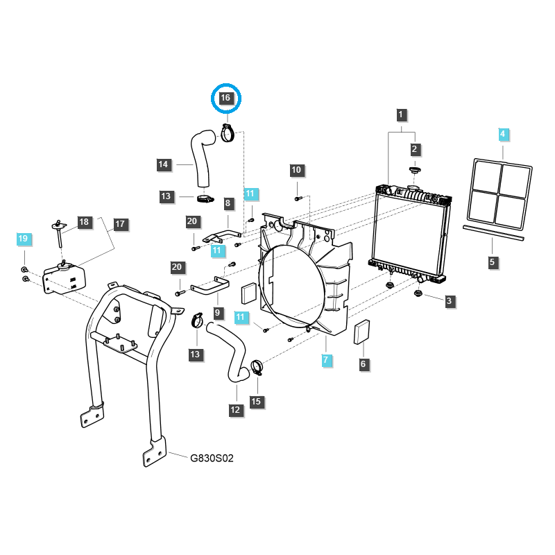 pozostale uklad wydechowy - Opaska zaciskowa / LS MT1.25 / LS XJ25 / TRG970 / nr 40323326